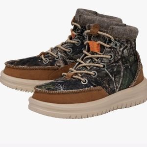 Hey Dude Men's Camouflage and Brown Boots Ordered for my son but too small. NEW!